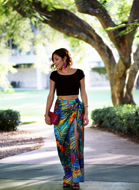 10-26-15 Blame it on Mei Crop Top Salvatore Ferragamo Skirt Bloomingdales Drop Tassel Earrings Fall 2015 Fashion Blogger Tiffany bracelet Henri Bendel Christian Louboutin Gucci