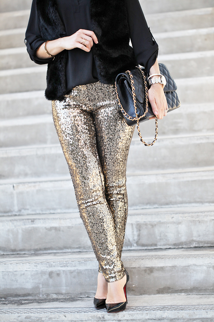 Sail to Sable Sequin Fringe Top and Sequin Leggings