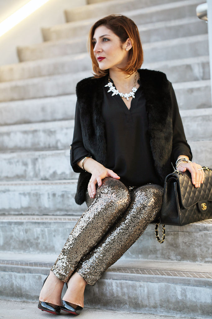 NYE Outfit: Flared Skirt + Lace Blouse - Blame it on Mei
