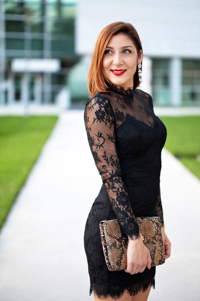 NYE Outfit: Flared Skirt + Lace Blouse - Blame it on Mei