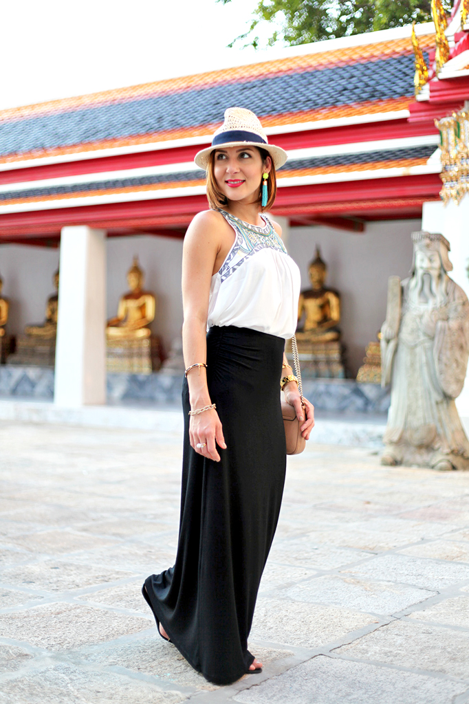1-20-16-Blame-it-on-Mei-Miami-Fashion-Travel-Blogger-Thailand-Bangkok-Buddhist-Building-Temple-Maxi-Black-Skirt-Gucci-Soho-Crossbody-Panama-Hat-Travel-Outfit-Look-Embroidered-Shirt