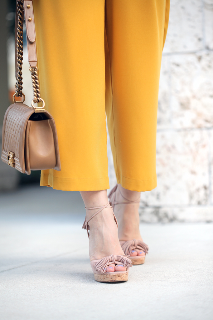 Ruffled To The T: Crop Top + Mustard Culottes - Blame it on Mei | Miami ...