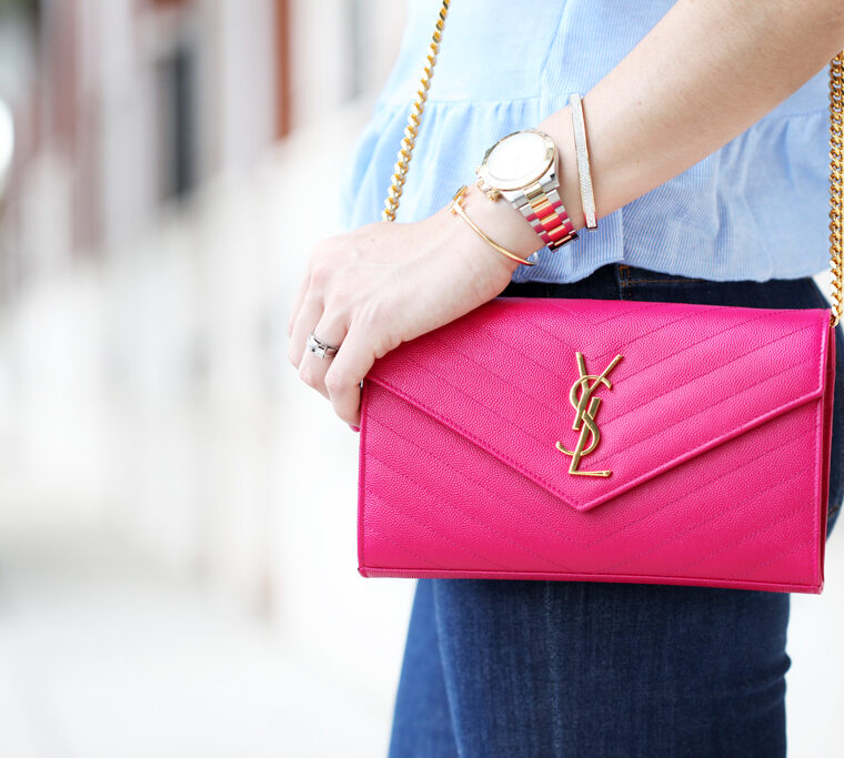 ysl hot pink crossbody