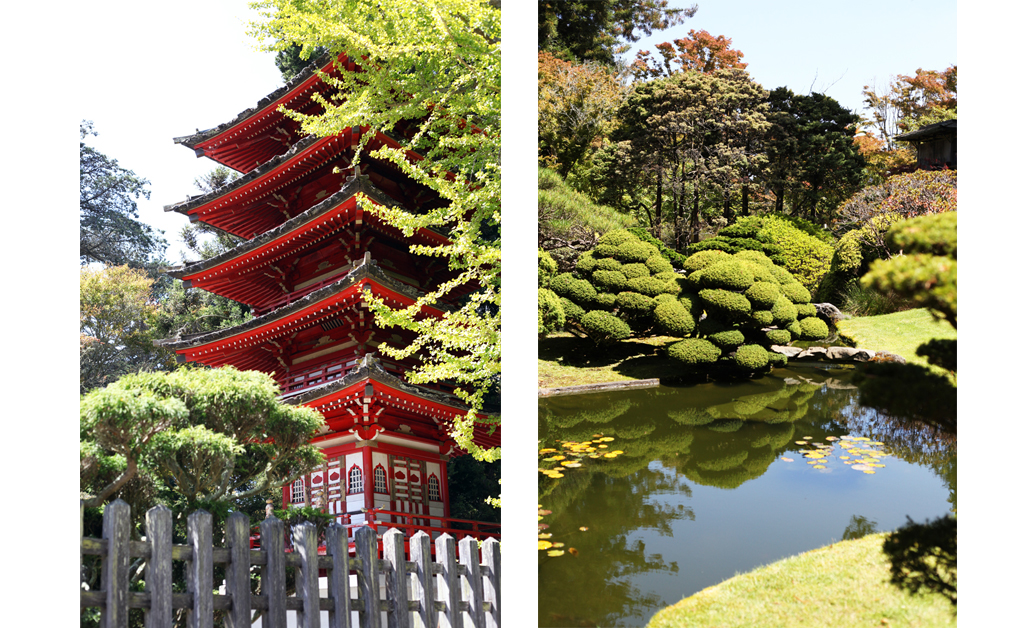 Blame-it-on-Mei-Miami-Fashion-Travel-Blogger-San-Francisco-Weekend-Trip-2016-Summer-Look-Japanese-Garden-Golden-Gate-Park-Red-Pagoda-Structure-Building-Pond