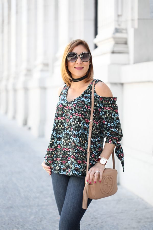 My Everyday Runway Look With Kohl's: Floral Cold-Shoulder Blouse ...