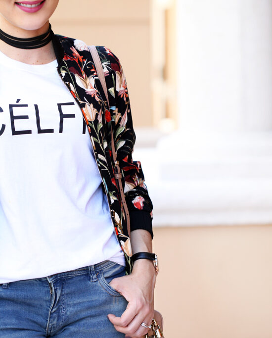 Blame-it-on-Mei-Miami-Fashion-Blogger-2016-Casual-Look-Relaxed-Outfit-Black-Friday-Floral-Bomber-Jacket-How-to-Style-Chanel-Espadrilles-with-Destroyed-Jeans-Graphic-Shirt