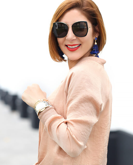 Blame-it-on-Mei-Miami-Fashion-Blogger-2017-Casual-Look-Gold-Metallic-Bomber-Jacket-Gucci-Marmont-Handbag-with-Pom-Pom-Fur-Tassel-Baublebar-Earrings-Short-Hair