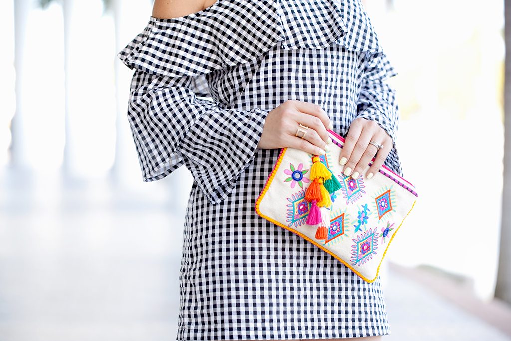 Blame it on Mei, @blameitonmei, Miami Fashion Blogger, 2017, Gingham Dress, Tiered Bell Sleeve
