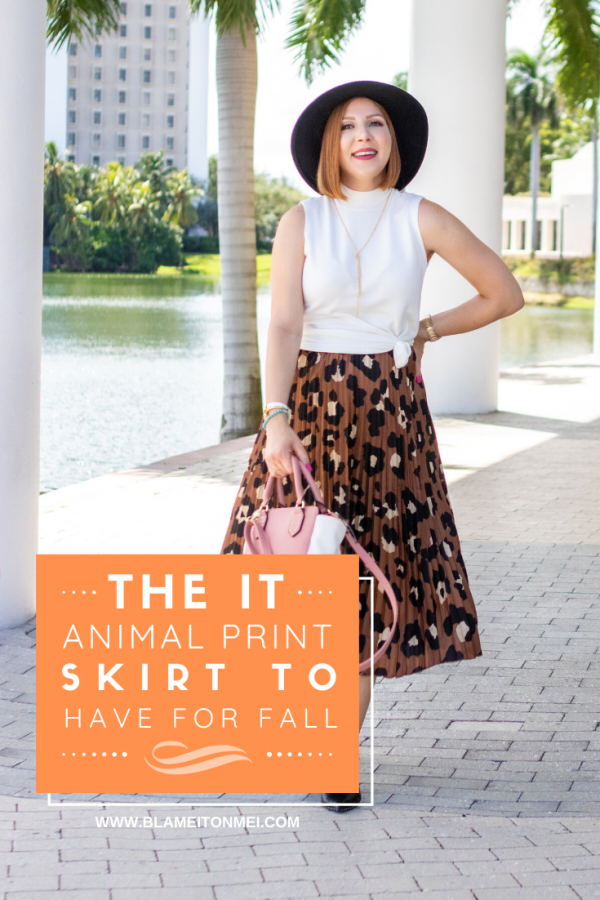 Blame it on Mei, @blameitonmei, Miami Fashion Mom Blogger, animal print skirt for fall