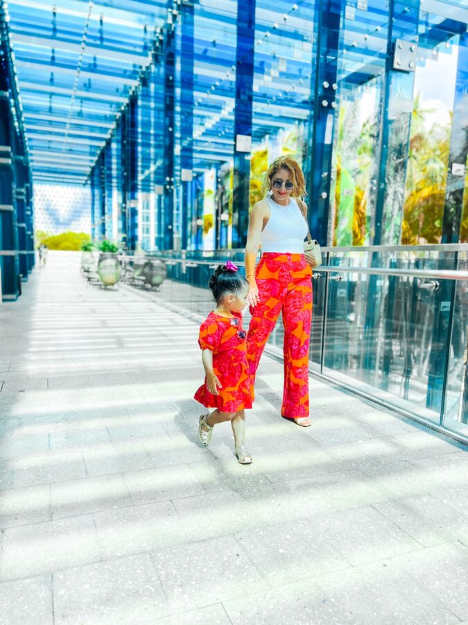 Blame it on Mei Miami Fashion Mom Blogger Matching mommy me outfits what to do Miami Design District with kids
