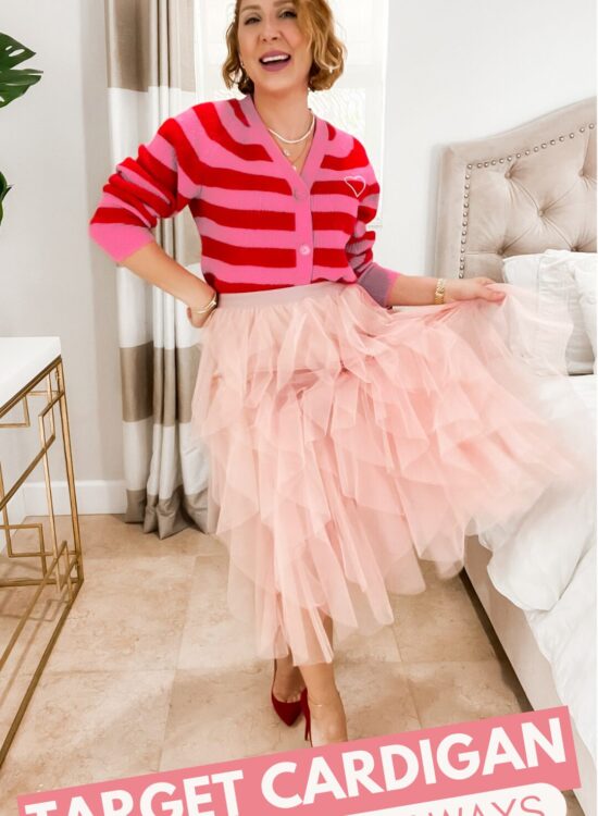Blame it on Mei, Miami Fashion Blogger, Mei Jorge, Valentines Day Look Outfits Striped Cardigan