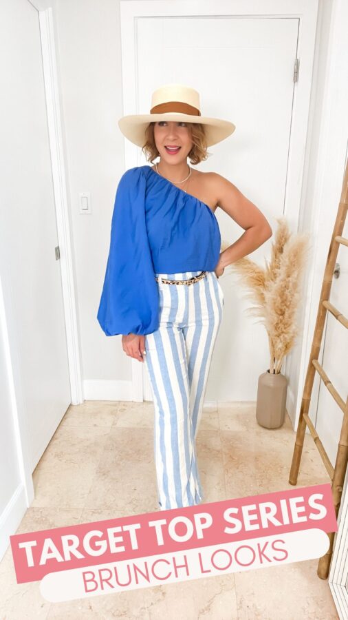 Blame it on Mei, Miami Fashion Blogger, Mei Jorge, how to style balloon sleeve one shoulder top for brunch