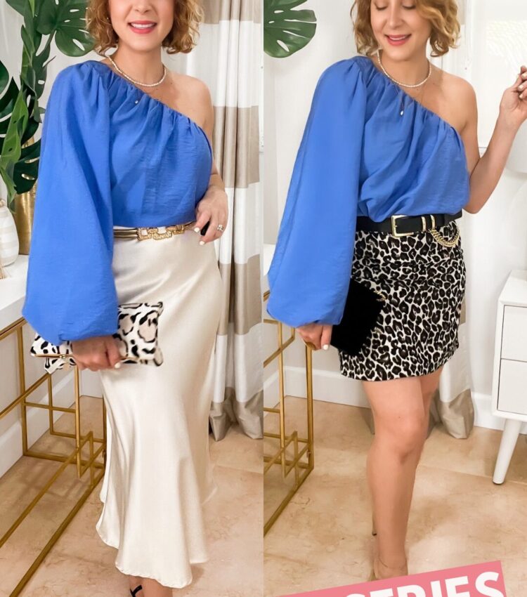 Blame it on Mei, Miami Fashion Blogger, Mei Jorge, how to style balloon sleeve one shoulder with skirt