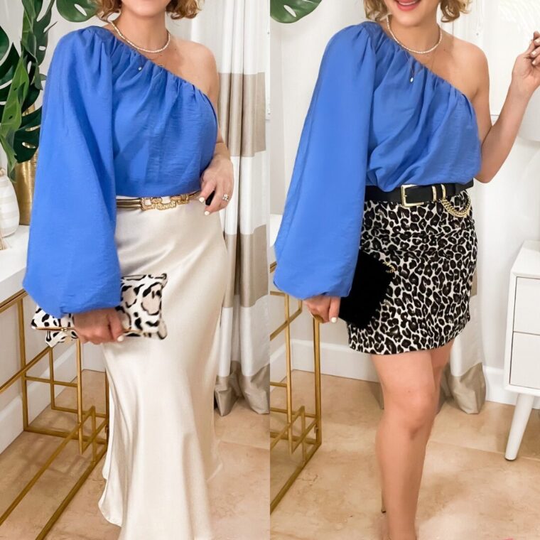 Blame it on Mei, Miami Fashion Blogger, Mei Jorge, how to style balloon sleeve one shoulder with skirt