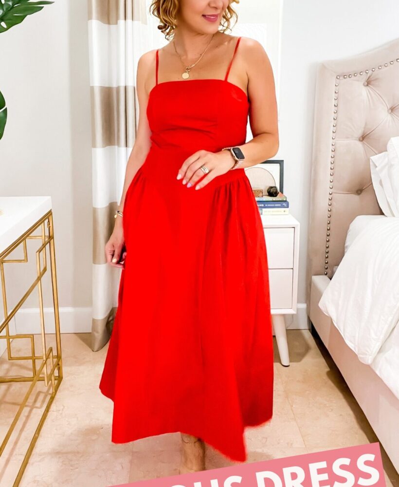 Blame it on Mei, Miami Fashion Blogger, Mei Jorge, @blameitonmei, dropped waist midi dress Target, how to wear red